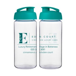 Picture of H2o Octave Tritan600 Ml Flip Lid Sports Bottle In Transparent-Aqua Blue